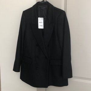 Black Double-Breasted Blazer from Zara